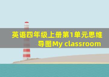 英语四年级上册第1单元思维导图My classroom